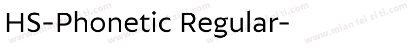 HS-Phonetic Regular字体转换